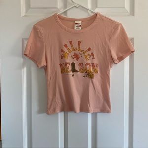 American eagle Willie Nelson graphic crop top